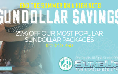 SunDollar Savings- 25% Off!!! End Summer On a High Note!