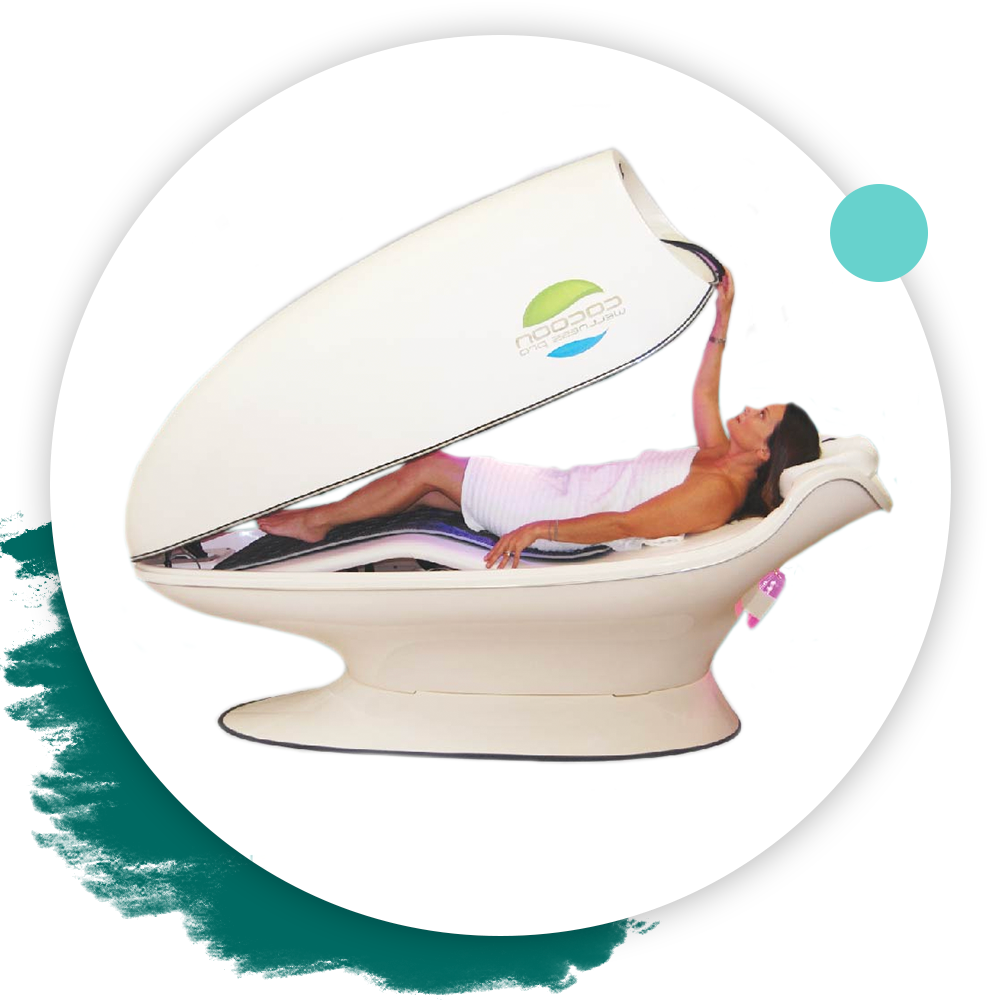 woman in body pod - product photo