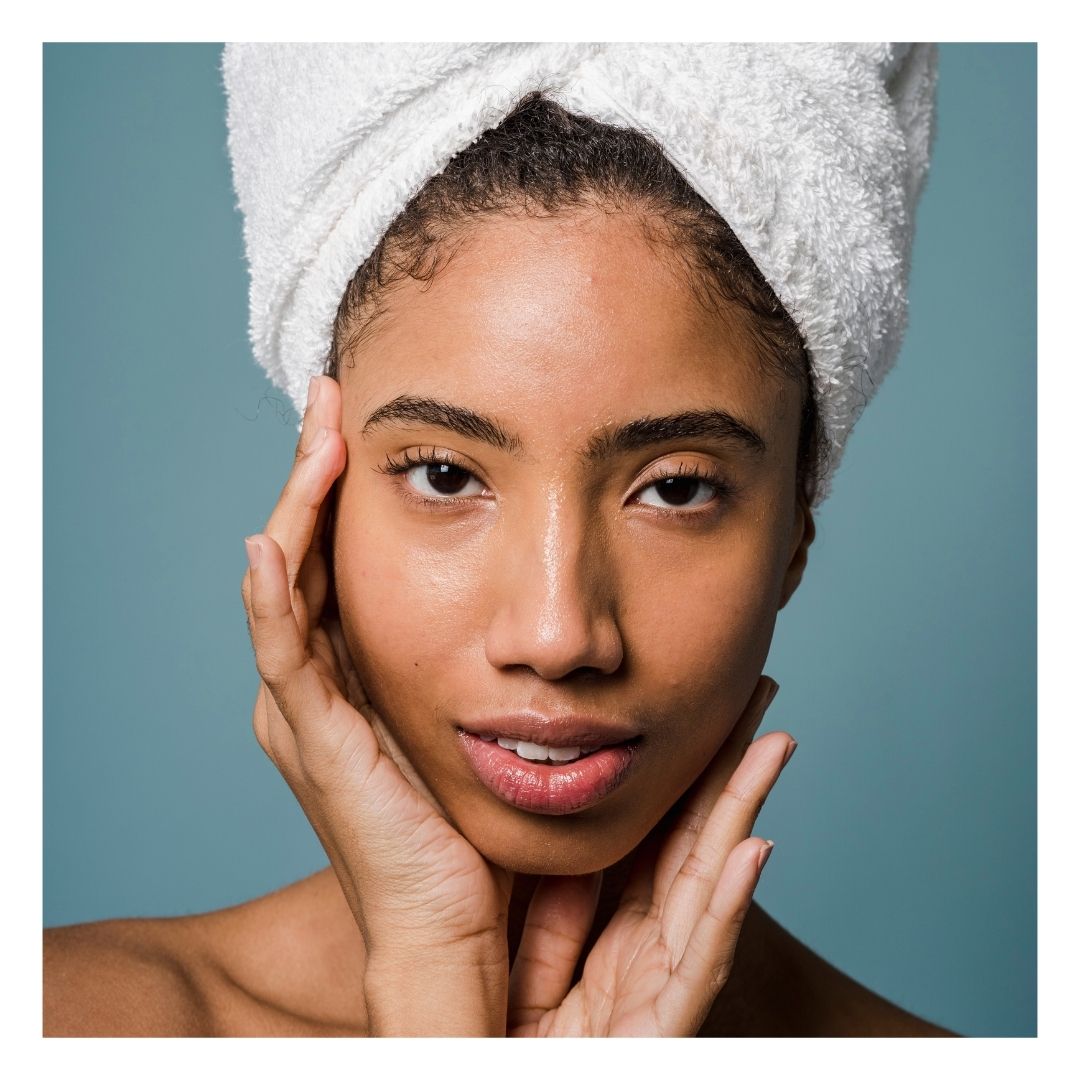 woman with clean and clear skin