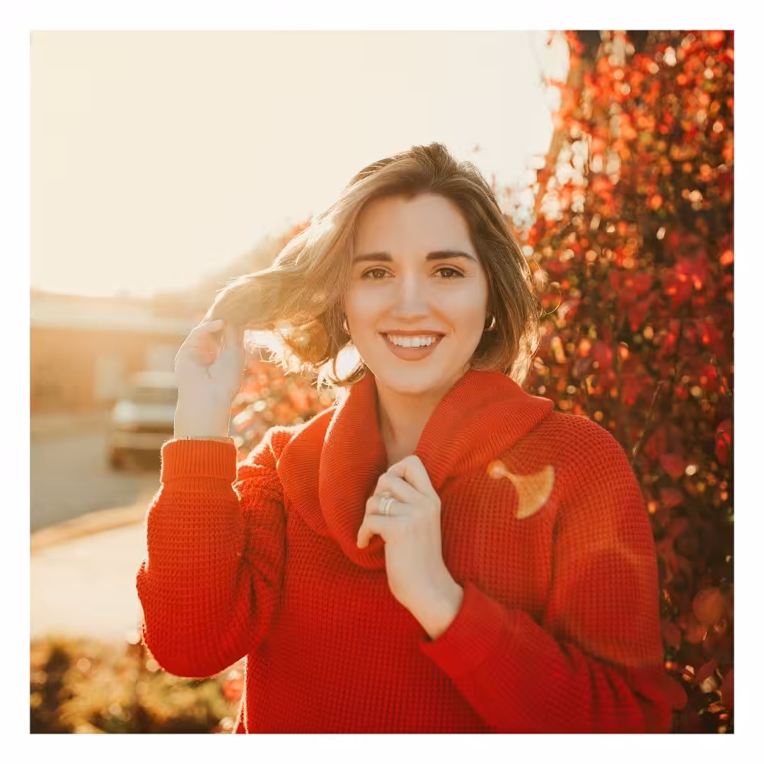 tan woman in fall