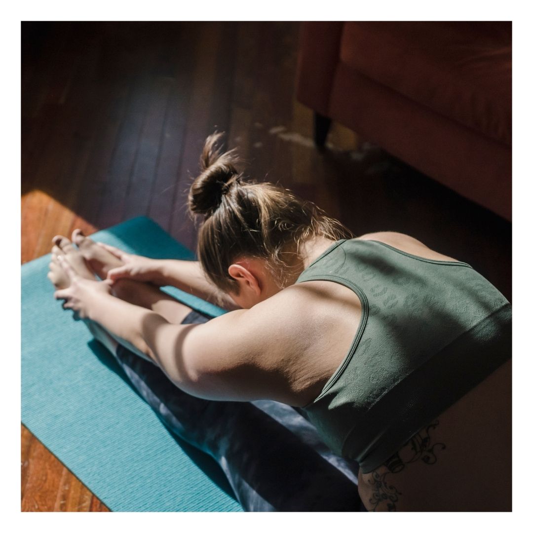 woman doing yoga without pain